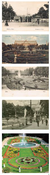 Historische Ansichten der Torhäuser und des Französischen Parterres um 1900